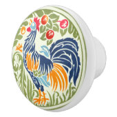 ヴィンテージアールヌーボーの鶏と果物 セラミックノブ (右)