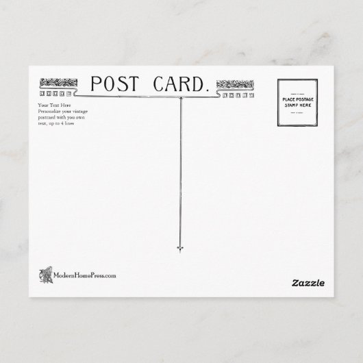 ヴィンテージアールヌーボーはがきバック ポストカード (裏面)