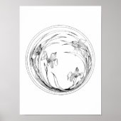 ヴィンテージアールヌーボーアイリスアイリス – アイリステンプレート ポスター (正面)