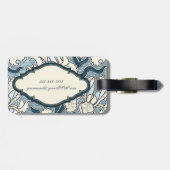 ヴィンテージアールヌーボーアイリス花花柄 ラゲッジタグ (裏面横)