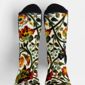 ヴィンテージアールヌーボーアザミ模様 ソックス (上部)