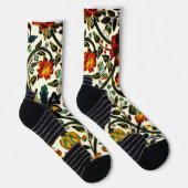 ヴィンテージアールヌーボーアザミ模様 ソックス (右)