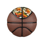 ヴィンテージアールヌーボーアザミ模様 ミニバスケットボール (右)