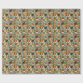 ヴィンテージアールヌーボーアザミ模様 ラッピングペーパー (フラット)