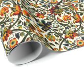 ヴィンテージアールヌーボーアザミ模様 ラッピングペーパー (ロールコーナー)