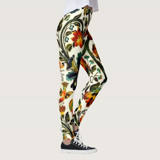 ヴィンテージアールヌーボーアザミ模様 レギンス (右)