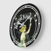 ヴィンテージアールヌーボーアッシンザブランキーバイノーファー ラージ壁時計 (傾斜)