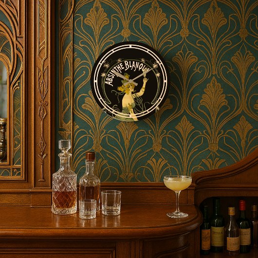 ヴィンテージアールヌーボーアッシンザブランキーバイノーファー ラージ壁時計