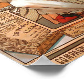 ヴィンテージアールヌーボーアドヴァットショコライデアルミュシャ ポスター (角)