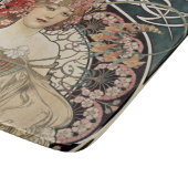 ヴィンテージアールヌーボーアルフォンスミュシャアー絵画ト カッティングボード (角)