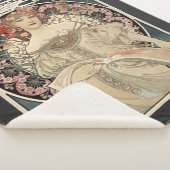 ヴィンテージアールヌーボーアルフォンスミュシャアー絵画ト シェルパブランケット (3/4)