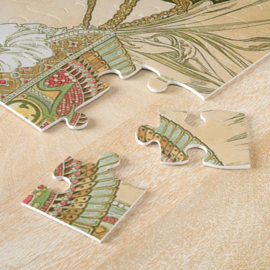 ヴィンテージアールヌーボーアルフォンスミュシャアー絵画ト ジグソーパズル (側面)