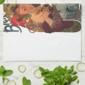 ヴィンテージアールヌーボーアルフォンスミュシャ キッチンタオル (折り畳み)