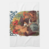 ヴィンテージアールヌーボーアルフォンスミュシャ キッチンタオル (縦)