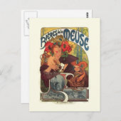 ヴィンテージアールヌーボーアルフォンスミュシャ ポストカード (正面/裏面)