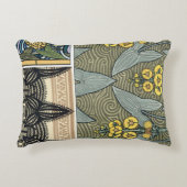 ヴィンテージアールヌーボーアロードガーデンフラワー アクセントクッション (正面)