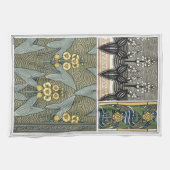 ヴィンテージアールヌーボーアロードガーデンフラワー キッチンタオル (横)