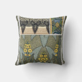 ヴィンテージアールヌーボーアロードガーデンフラワー クッション (裏面)