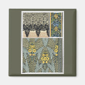 ヴィンテージアールヌーボーアロードガーデンフラワー マグネット (正面)