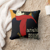 ヴィンテージアールヌーボーアンバサデュール、トゥールーズ・ロートレック クッション (ブランケット)