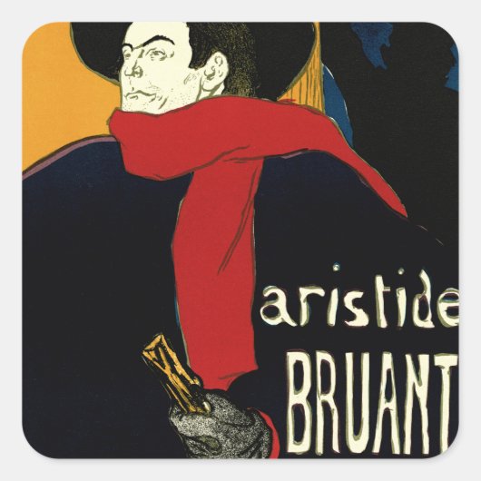 ヴィンテージアールヌーボーアンバサデュール、トゥールーズ・ロートレック スクエアシール (正面)