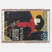 ヴィンテージアールヌーボーアンバサデュール、トゥールーズ・ロートレック スローブランケット (正面)