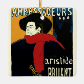 ヴィンテージアールヌーボーアンバサデュール、トゥールーズ・ロートレック セラミックオーナメント (正面)