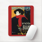 ヴィンテージアールヌーボーアンバサデュール、トゥールーズ・ロートレック マウスパッド (マウス)