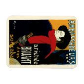 ヴィンテージアールヌーボーアンバサデュール、トゥールーズ・ロートレック マグネット (横)