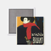 ヴィンテージアールヌーボーアンバサデュール、トゥールーズ・ロートレック マグネット (正面/裏面)