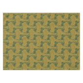 ヴィンテージアールヌーボーイエローポピー模様 テーブルクロス (正面(横))