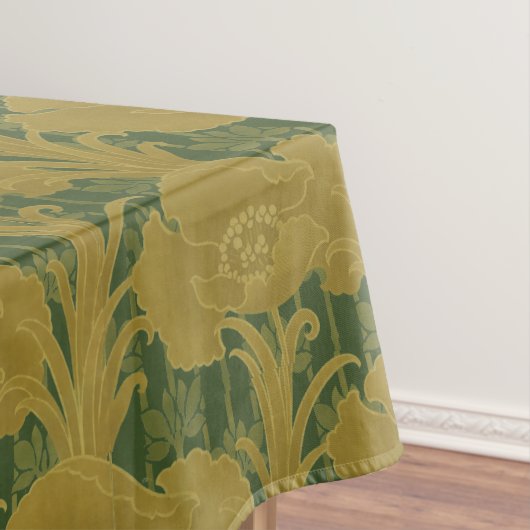 ヴィンテージアールヌーボーイエローポピー模様 テーブルクロス (インサイチュ)