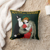 ヴィンテージアールヌーボーイタリアンファッションラブロマンス クッション (ブランケット)