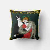 ヴィンテージアールヌーボーイタリアンファッションラブロマンス クッション (裏面)
