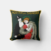 ヴィンテージアールヌーボーイタリアンファッションラブロマンス クッション (正面)