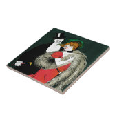 ヴィンテージアールヌーボーイタリアンファッションラブロマンス タイル (側面)