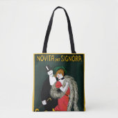 ヴィンテージアールヌーボーイタリアンファッションラブロマンス トートバッグ (正面)