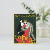 ヴィンテージアールヌーボーイタリアンファッションラブロマンス ポストカード (スタンド正面)