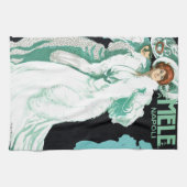 ヴィンテージアールヌーボーイタリアン、ファッションファンシー、女性 キッチンタオル (横)