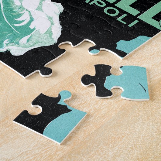 ヴィンテージアールヌーボーイタリアン、ファッションファンシー、女性 ジグソーパズル (側面)