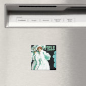 ヴィンテージアールヌーボーイタリアン、ファッションファンシー、女性 マグネット (インサイチュ (食洗機))