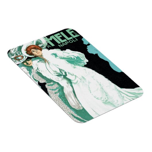 ヴィンテージアールヌーボーイタリアン、ファッションファンシー、女性 マグネット (右側)