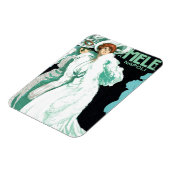 ヴィンテージアールヌーボーイタリアン、ファッションファンシー、女性 マグネット (左側)