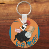 ヴィンテージアールヌーボーイタリアン、女性ファッション キーホルダー (裏面)