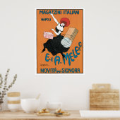 ヴィンテージアールヌーボーイタリアン、女性ファッション ポスター (キッチン)