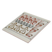 ヴィンテージアールヌーボーイラストレーションバイアルフォンスミュシャ タイル (側面)