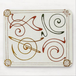 ヴィンテージアールヌーボーイラストレーションバイミュシャ マウスパッド