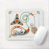 ヴィンテージアールヌーボーイラストレーションバイミュシャ マウスパッド (マウス)