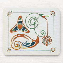 ヴィンテージアールヌーボーイラストレーションバイミュシャ マウスパッド