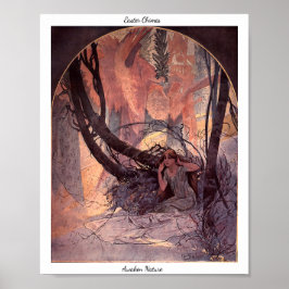 ヴィンテージアールヌーボーイースターチャイムアウェン自然 ポスター
